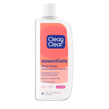 Acne toner bottle, oil-free 2% salicylic acid, Clean & Clear essentials, 8 fl oz