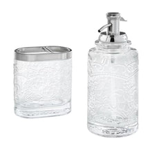 Clear 2 Piece Embossed Glass Bath Accessories Set, The Pioneer Woman Amelia