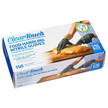 Clear-Touch nitrile food handling gloves, black, one-size 150-count box