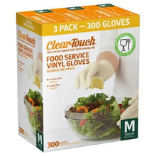 Clear-Touch vinyl food service glove box, medium size, 3-pack, 300 gloves