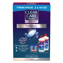 Clear Care Plus solution twin pack box, 2x16 oz