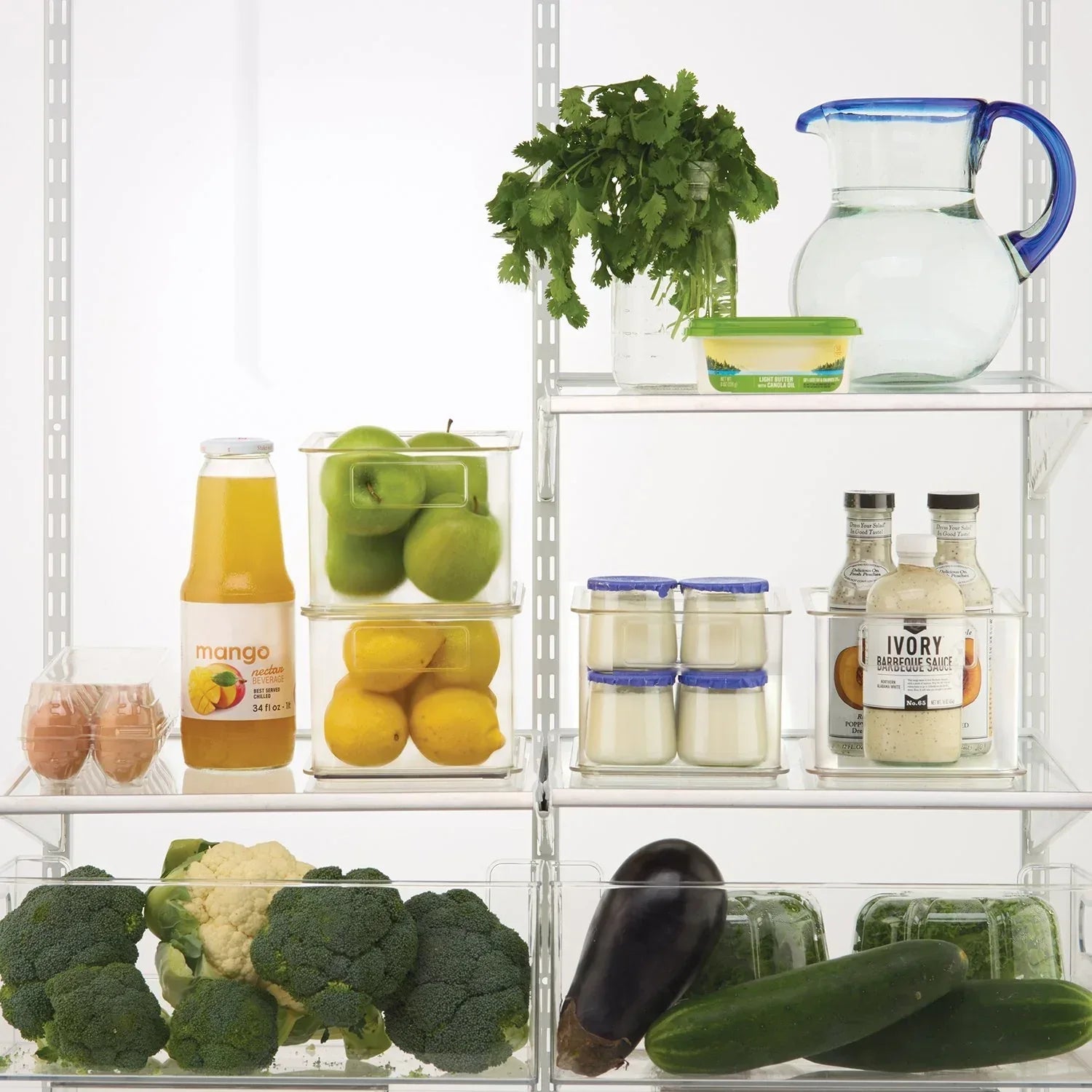 Clearly 4-Piece Clear Plastic Organizing Bin Set