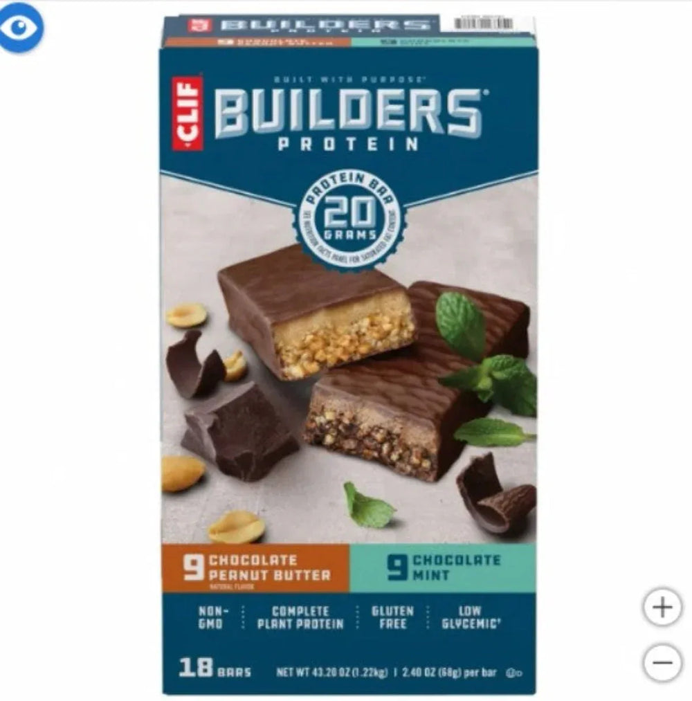 Clif Builder's Protein Bar, Variety Pack, 2.40 oz, 18-count - USA MEGA SHOP
