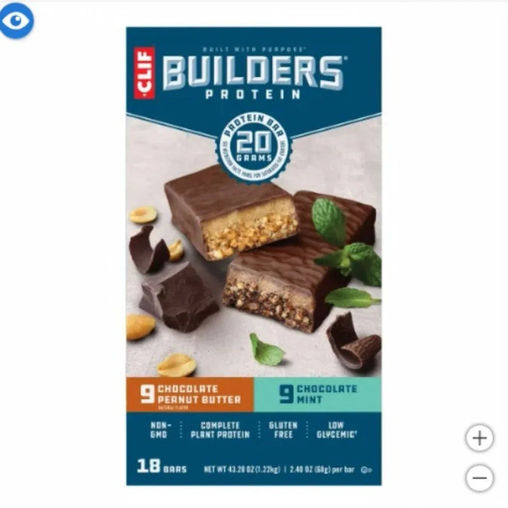 Clif Builder's Protein Bar, Variety Pack, 2.40 oz, 18-count - USA MEGA SHOP