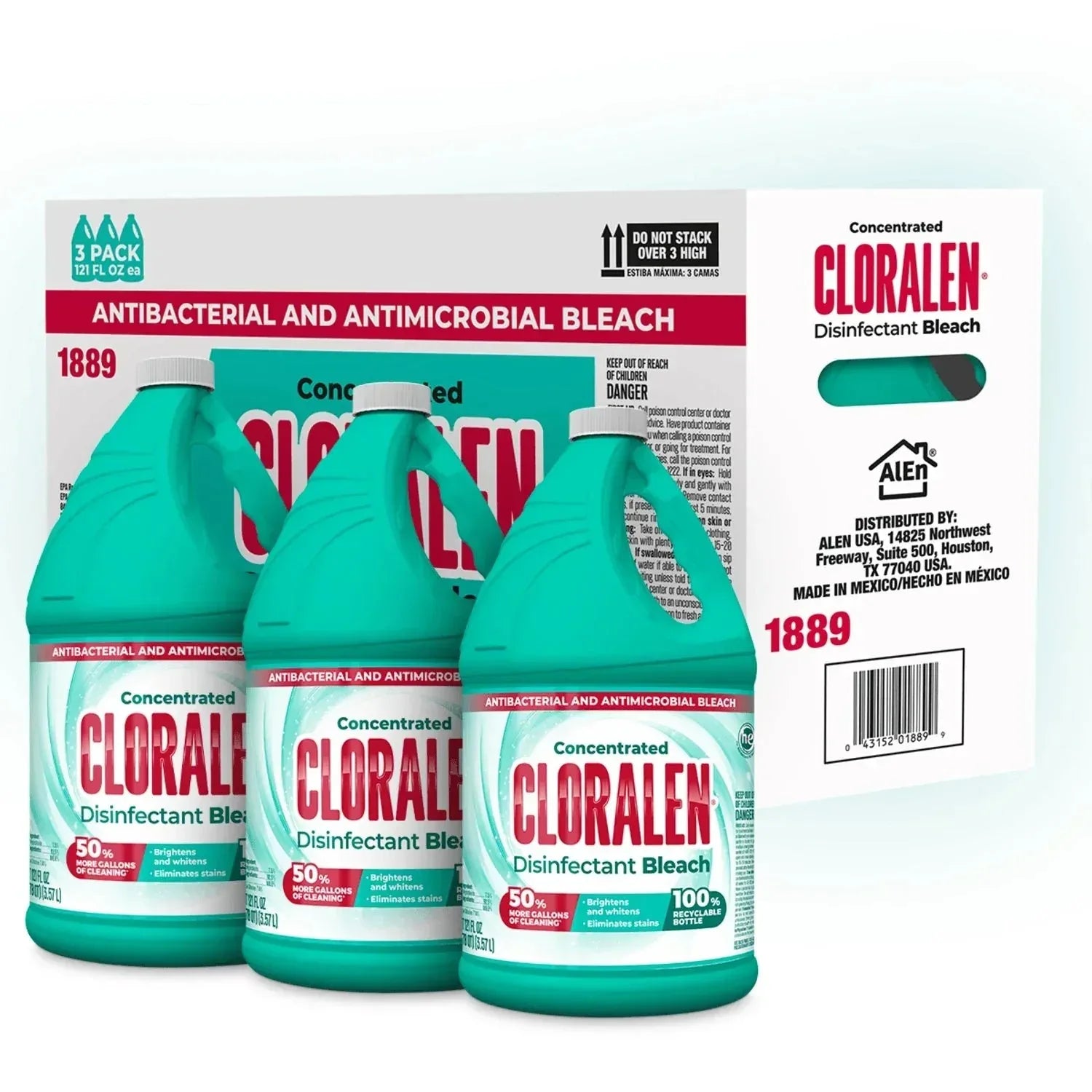 Cloralen Concentrated Household Cleaning Liquid Bleach, 3pk., 121 fl. oz. Each - USA MEGA SHOP