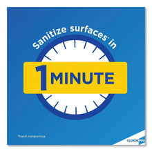 CloroxPro product graphic card with blue background, clock icon, and yellow panel