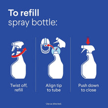 Clorox bleach foamer refill spray bottle instructions, twist off refill