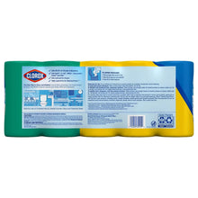 Clorox disinfecting wipes pack back panel with directions and barcode