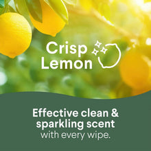 Clorox crisp lemon disinfecting wipes pack with lemon graphic and scent text