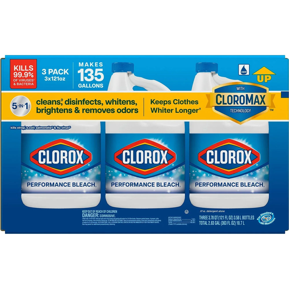 Clorox Performance Bleach, 3 ct., 363 fl. oz. - USA MEGA SHOP