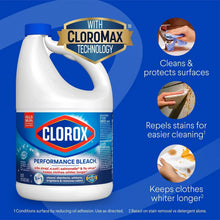 Clorox Performance Bleach 121 fl oz bottle with Cloromax Technology badge