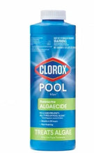 Clorox Pool Awesome Algaecide bottle with blue label and green band