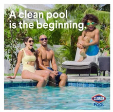 Clorox Pool Awesome Algaecide bottle shown with pool scene badge