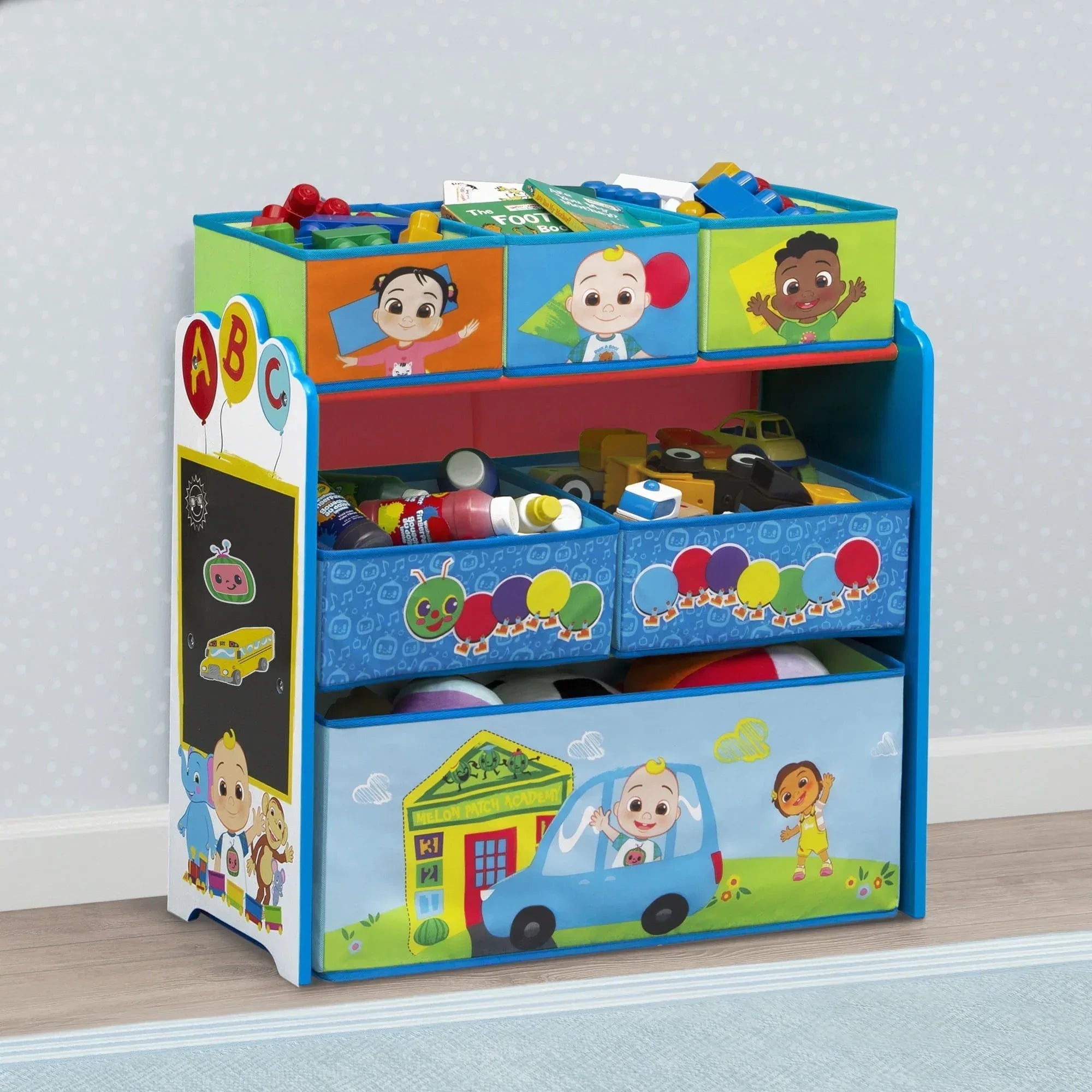 CoComelon Design & Store 6 Bin Toy Storage Organizer by Delta Children