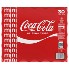 Coca-Cola mini 7.5 fl oz 30-count pack, red with Coca-Cola logo and mini text