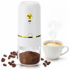 Coffee Grinder Electric,Electric Coffee Grinders Mannual for Home Use, Adjustable & Portable,Stainless Steel, White - USA MEGA SHOP