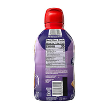 Nutrition Facts label on coffee creamer bottle, purple back panel