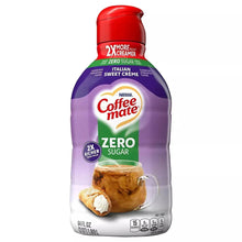 Coffee creamer bottle, Nestle Coffee mate zero sugar Italian sweet creme flavor.