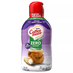 Coffee Mate Italian Sweet Creme Flavored Zero Sugar Coffee Creamer, 64 oz.