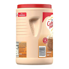 Powdered coffee creamer tub, back label with ingredient panel and barcode