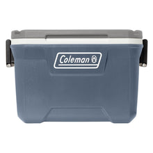52 qt hard cooler in Lakeside Blue, Coleman logo and side handles