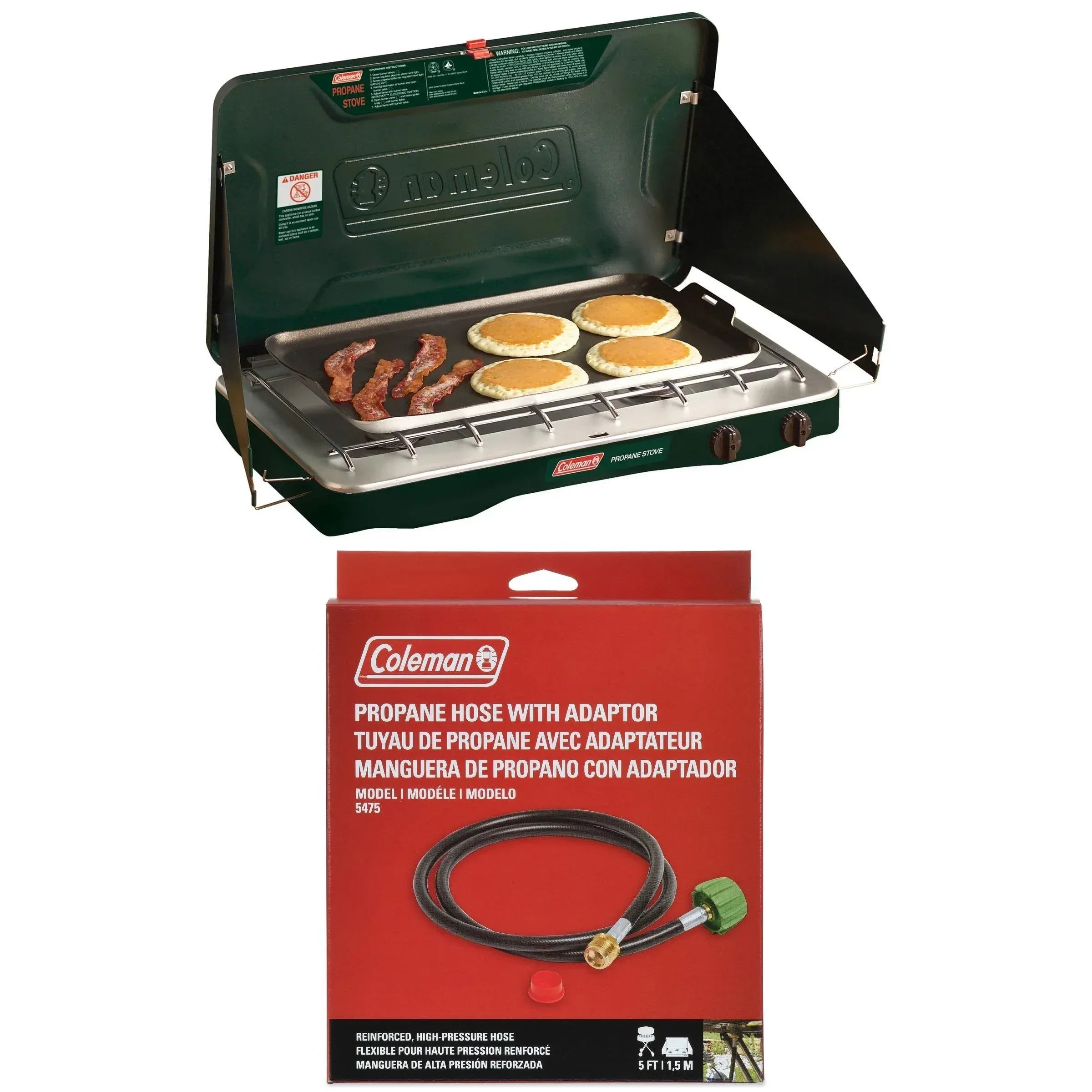 Coleman Matchlight 10,000 BTU 2-Burner Propane Stove, Black