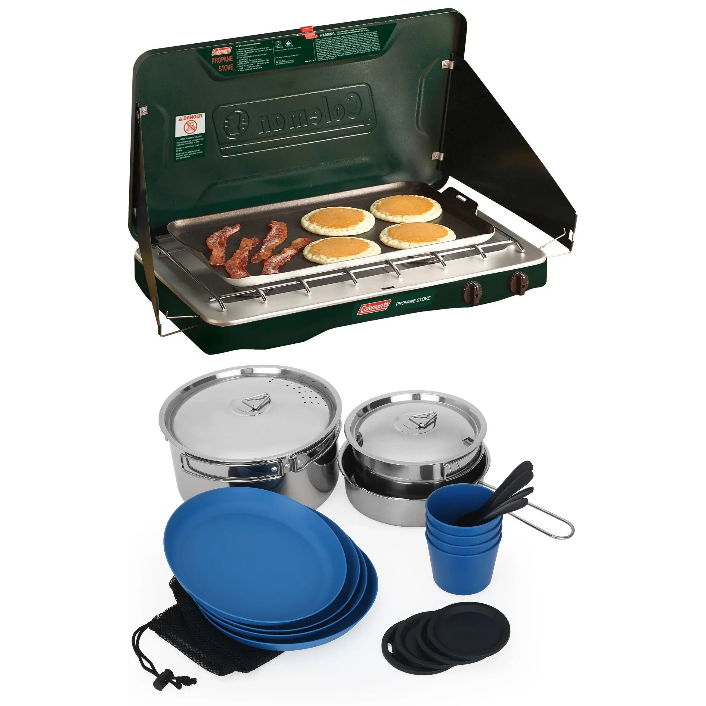 Coleman Matchlight 10,000 BTU 2-Burner Propane Stove, Black