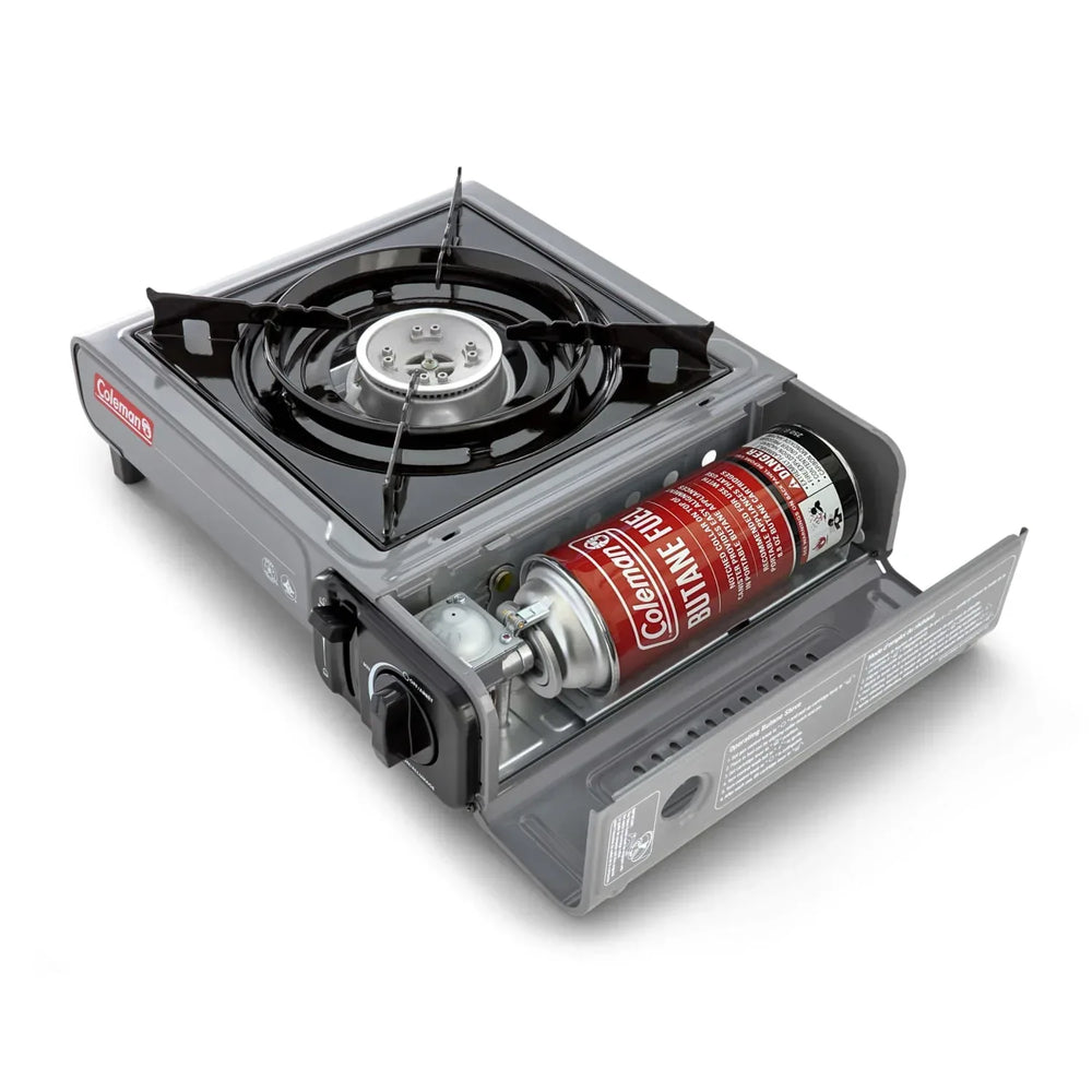 Coleman Tabletop Portable Butane Gas Camping Stove, 1 Burner, Gray - USA MEGA SHOP