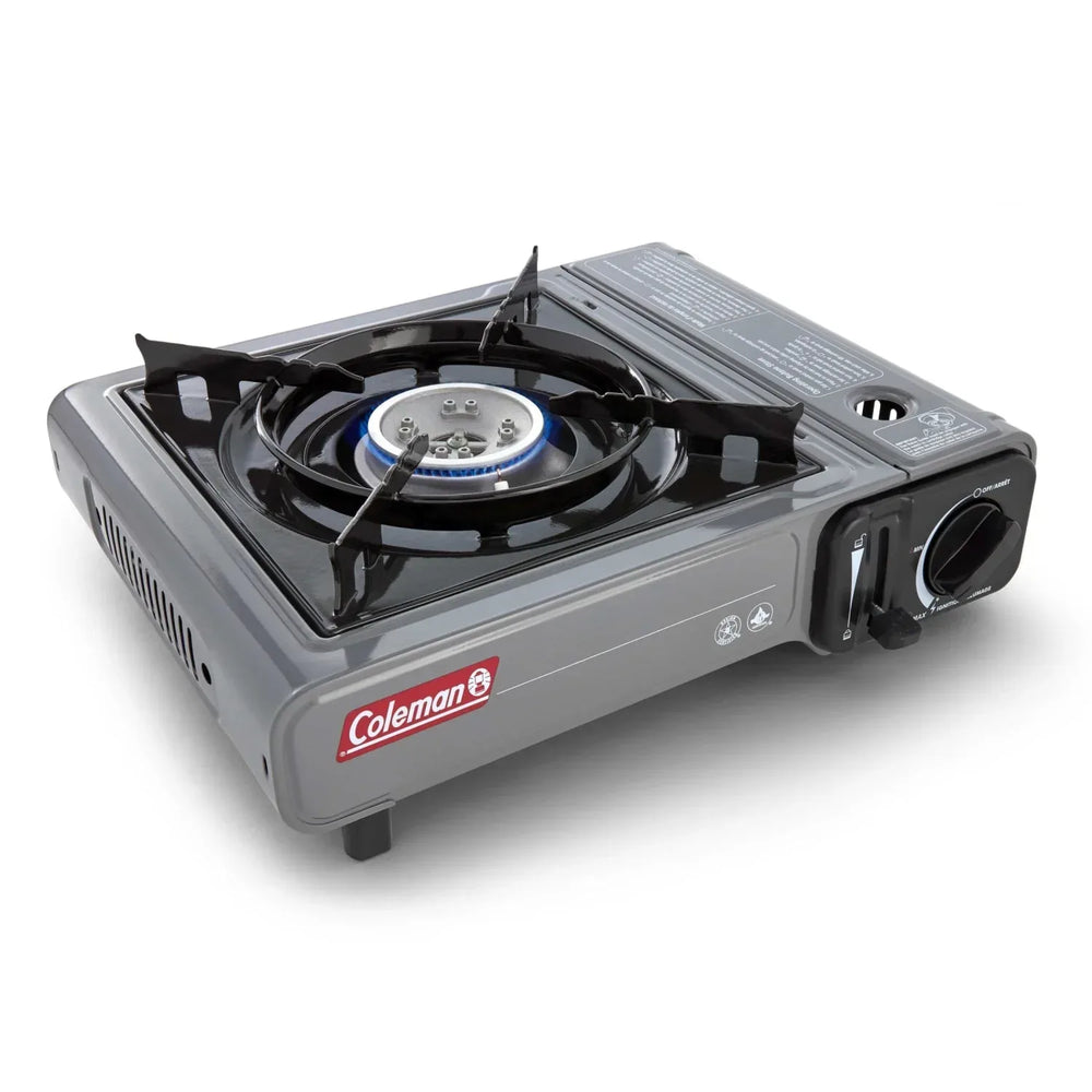 Coleman Tabletop Portable Butane Gas Camping Stove, 1 Burner, Gray - USA MEGA SHOP