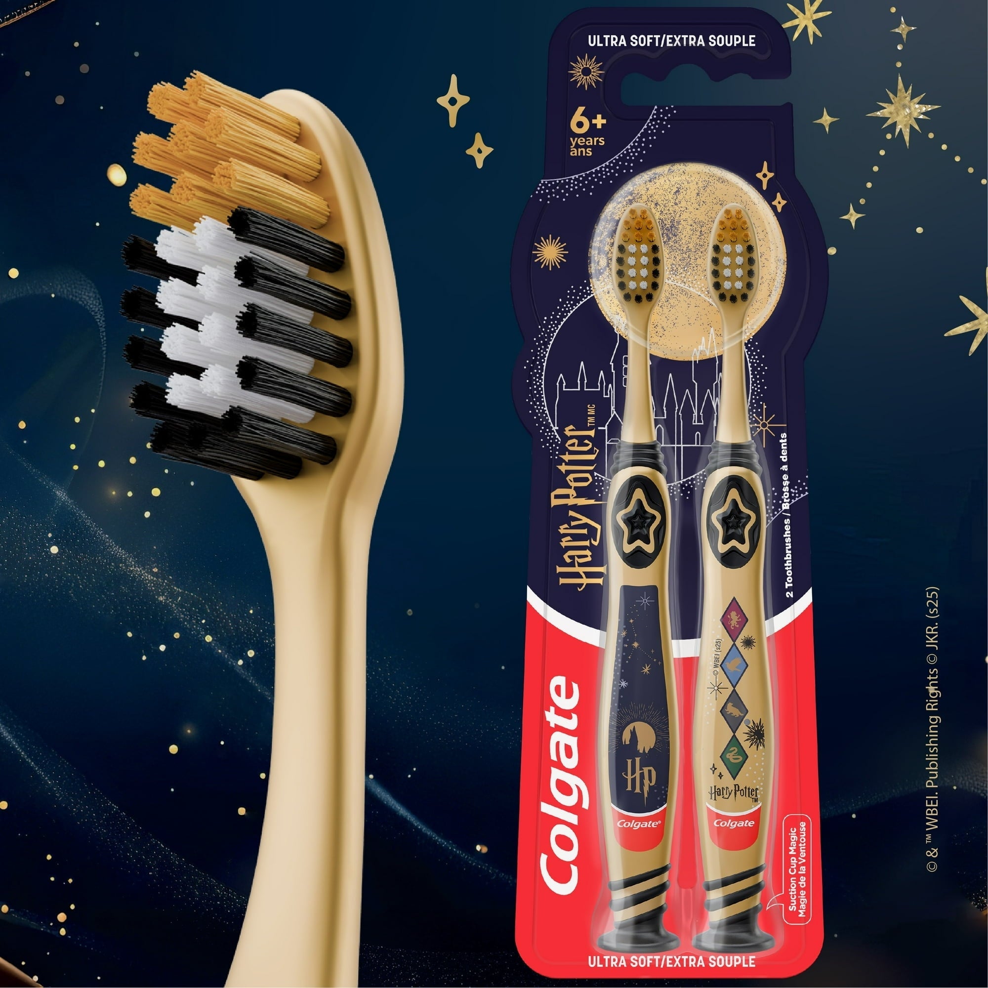 Colgate Harry Potter Manual Kids Toothbrush Pack, Extra Soft, 2 pk