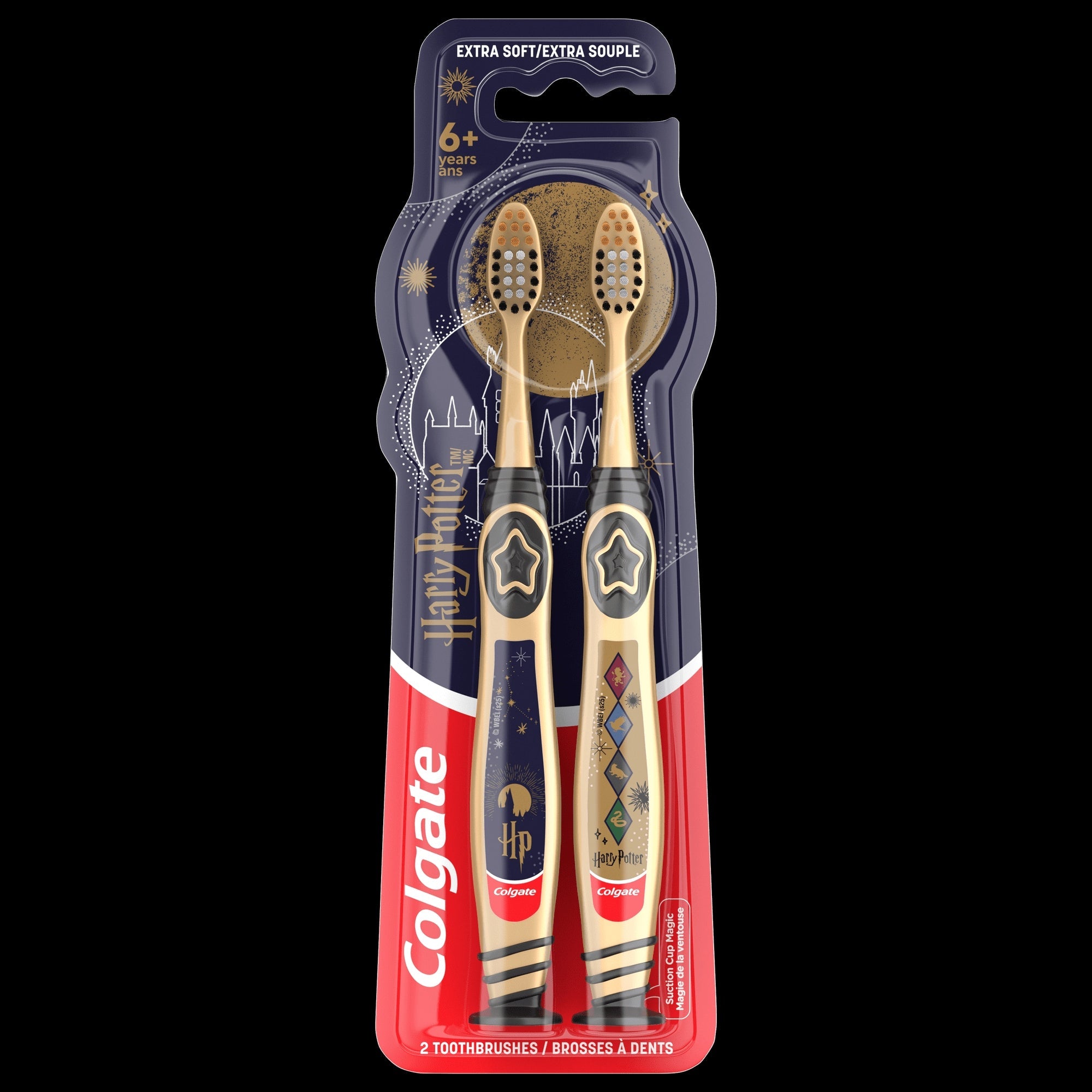 Colgate Harry Potter Manual Kids Toothbrush Pack, Extra Soft, 2 pk
