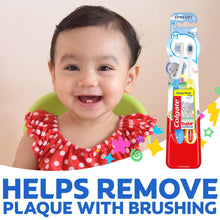 Colgate baby extra soft toothbrush 2-pack on blister card with small head