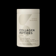 Collagen peptides supplement tub, unflavored; Sports Research front label