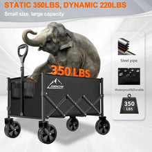 Collapsible folding wagon cart with heavy-duty frame for high load capacity