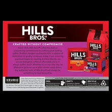 Hills Bros. Colombian medium roast K-Cup pods back panel with instructions text