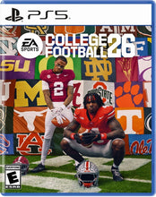PlayStation 5 football game case with players and College Football 26 title