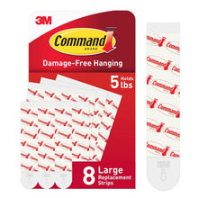 Command large replacement adhesive strips package, 8 strips