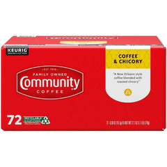 Community Coffee Coffee and Chicory Medium-Dark Roast Single Serve 72 ct. - USA MEGA SHOP