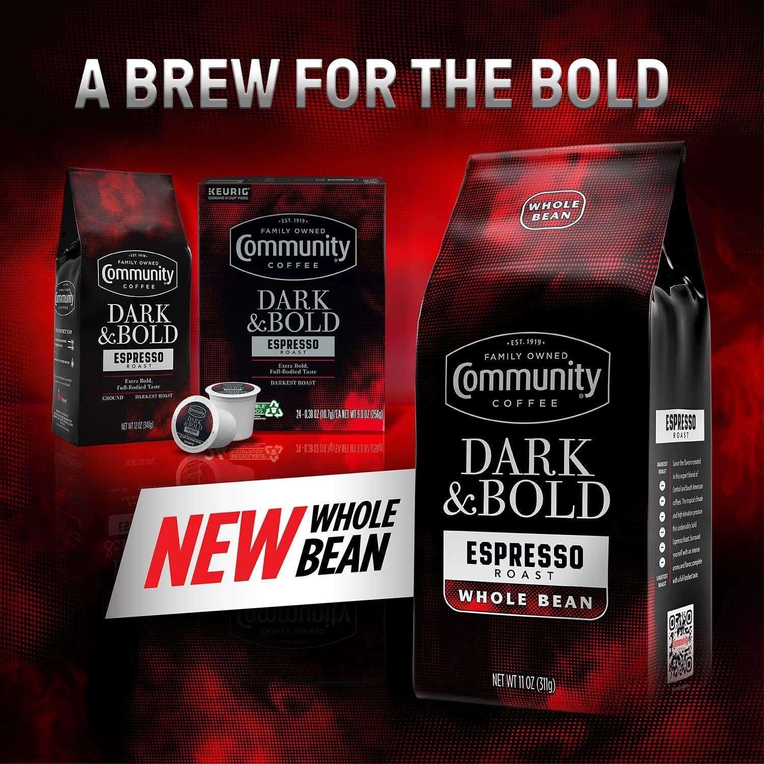 Community Coffee Dark & Bold Espresso Roast Ground Coffee, 40 oz.