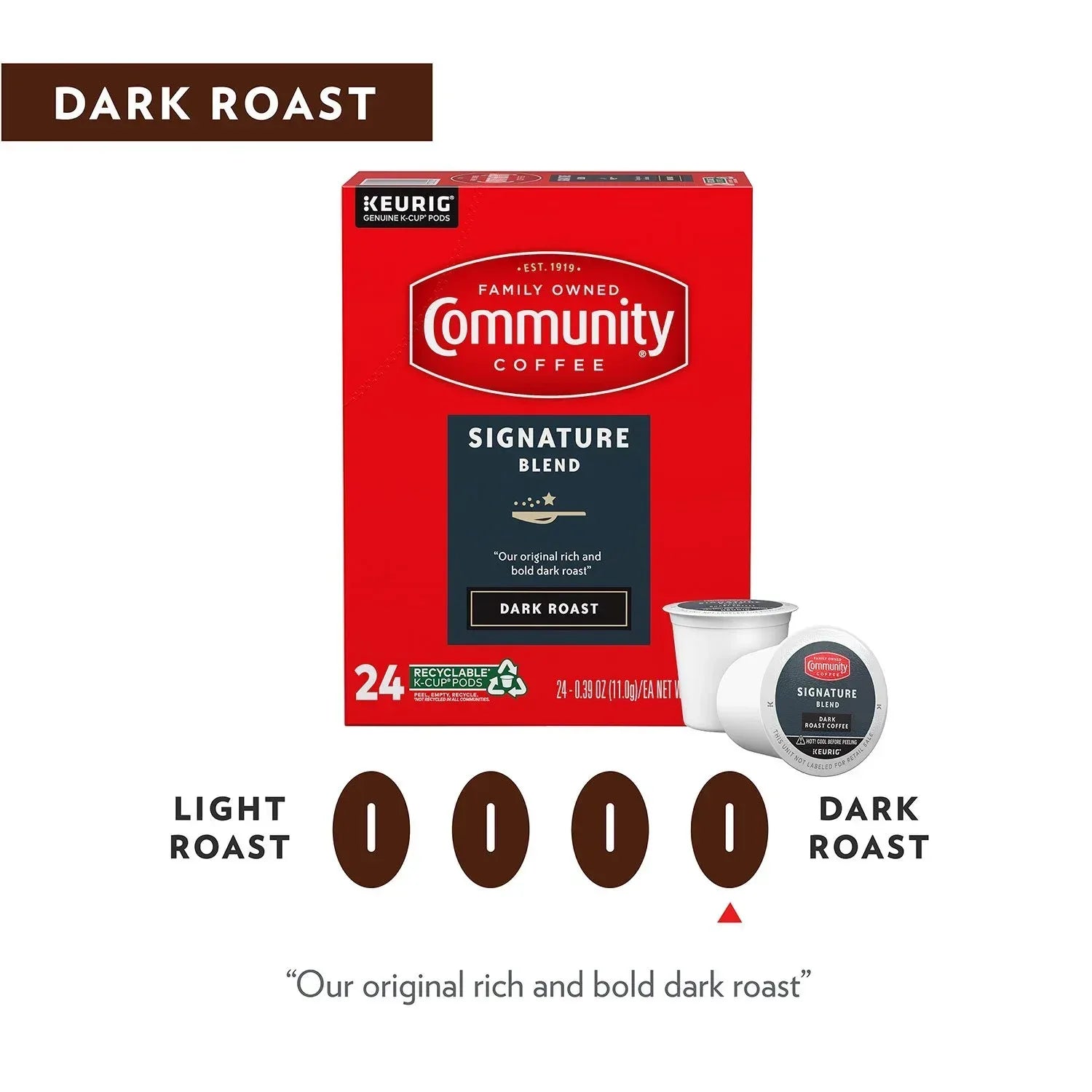 Community Coffee Signature Blend Dark Roast Single Serve, 72 ct.