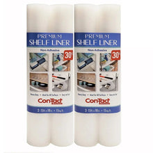 Con-Tact Premium shelf liner rolls, non-adhesive clear white material, 2.15 in x 18 in