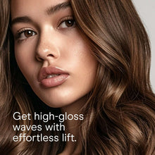 Styled hair with high-gloss waves and glossy lifted curls