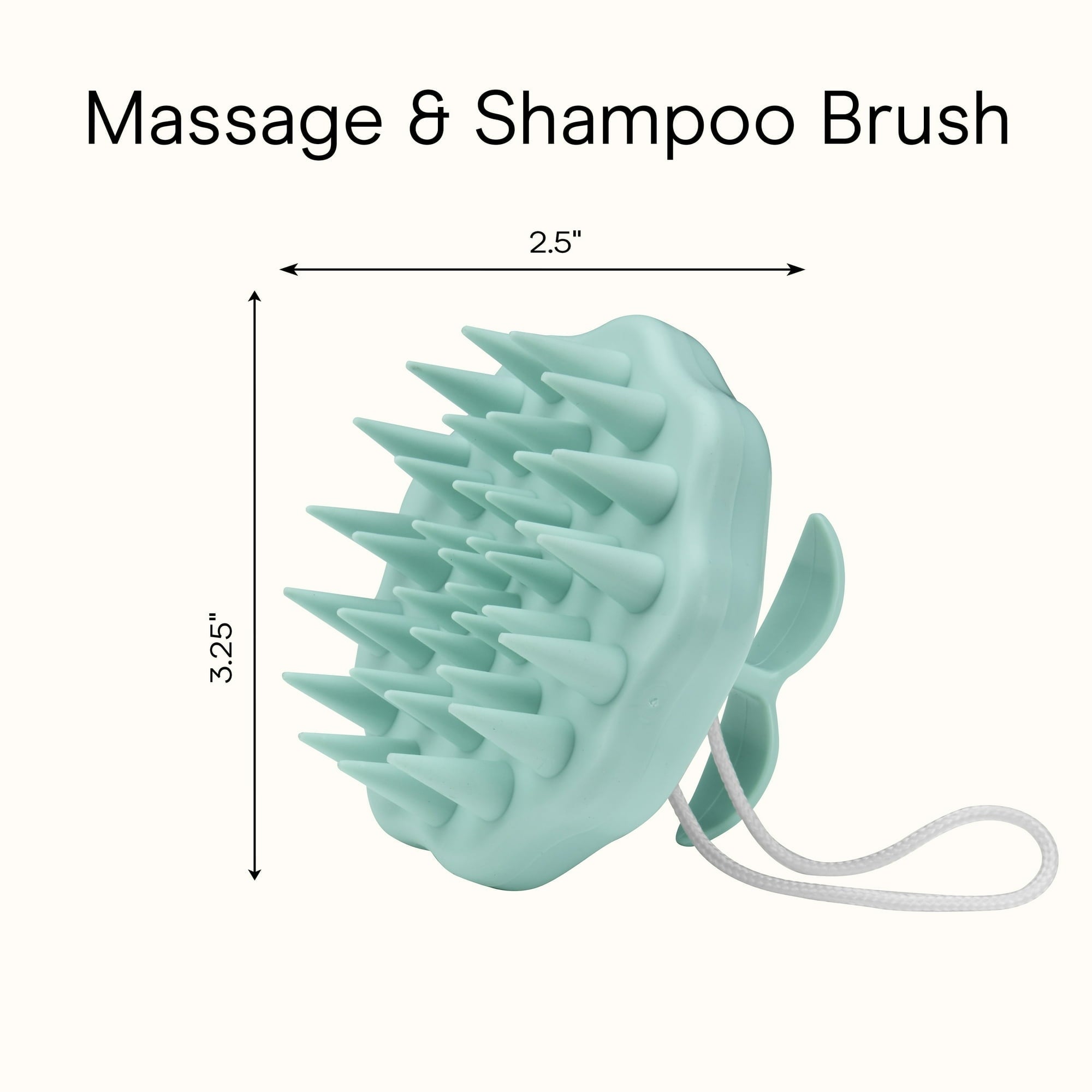 Conair Handheld Scalp Massager Shampoo Brush, Green, For All Hair Types