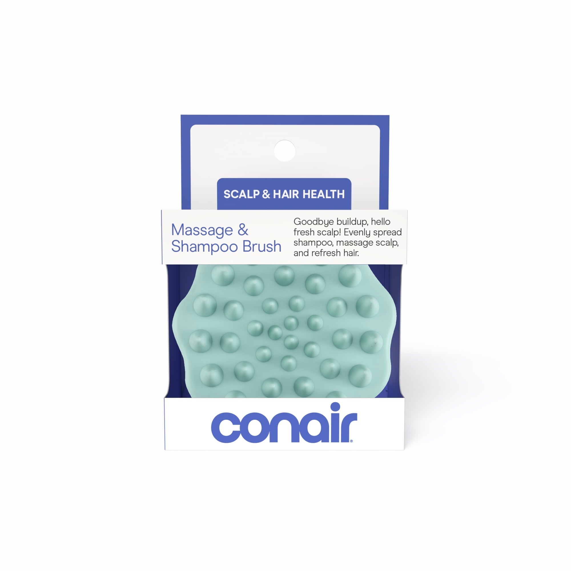 Conair Handheld Scalp Massager Shampoo Brush, Green, For All Hair Types