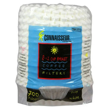 Connaisseur 8–12 cup basket coffee filters, 700-count white filter papers in bag