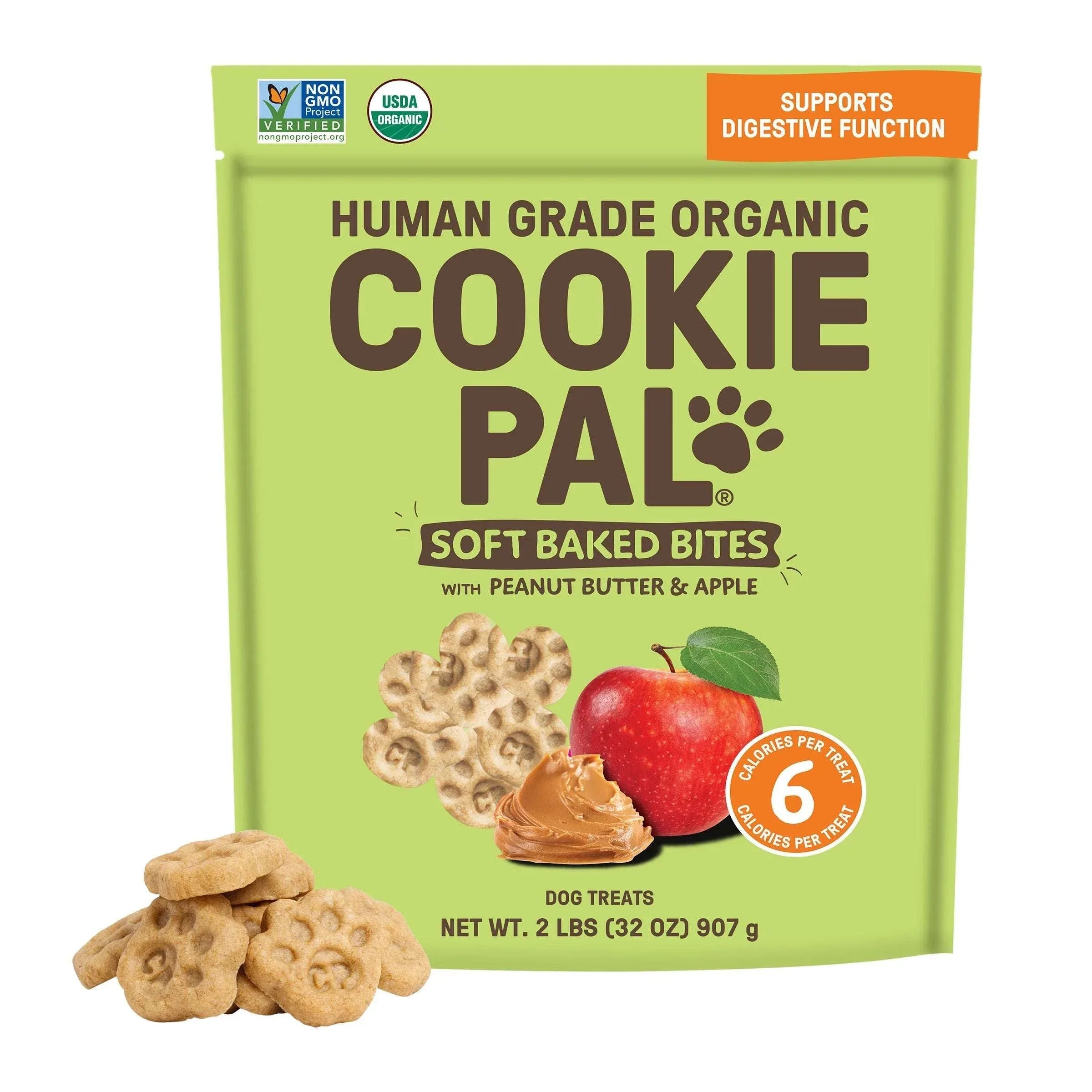 Cookie Pal Soft Baked Bites, Peanut Butter and Apple Dog Treats, 2 lb, 2-count - USA MEGA SHOP
