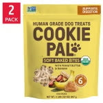 Cookie Pal soft-baked dog treats bag, peanut butter and banana, 2-count pack