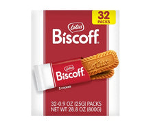 Lotus Biscoff cookie multipack, 32 packs, two cookies per pack