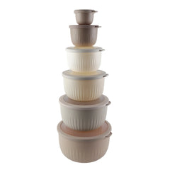 Cook with Color 12-Piece Mixing Bowls Set, White – Nesting, Durable & Space-Saving - USA MEGA SHOP