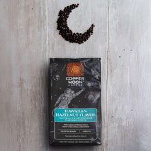 Ground coffee bag with Hawaiian hazelnut medium roast label, 40 oz